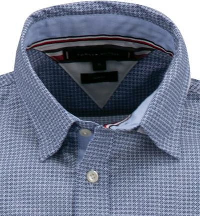 Bestes Angebot 😍 Tommy Hilfiger Hemd MW0MW18871/0GY Kurzarmhemd, Slim Fit, Popeline, Blau gemustert, Blau ✨ 3 Bestes Angebot 😍 Tommy Hilfiger Hemd MW0MW18871/0GY Kurzarmhemd, Slim Fit, Popeline, Blau gemustert, Blau ✨ – Bild 3