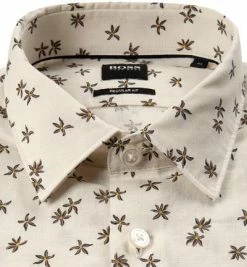 Schlussverkauf ⌛ BOSS Hemd Lukas 50450947/402 Regular Fit, Leinen-Baumwolle, Creme gemustert, Creme 😀 -Hemden Verkaufsgeschäft 370149 norm2