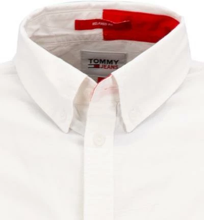 Angebote ⌛ TOMMY 👖 JEANS Hemd DM0DM10879/YBR Kurzarmhemd, Relaxed Fit, Popeline, Weiß ✔️ 3 Angebote ⌛ TOMMY 👖 JEANS Hemd DM0DM10879/YBR Kurzarmhemd, Relaxed Fit, Popeline, Weiß ✔️ – Bild 3