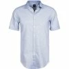 Schlussverkauf ❤️ BOSS Hemd Ronn 50453002/428 Kurzarmhemd, Slim Fit, Baumwolle, Mittelblau meliert, Mittelblau 🤩