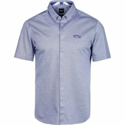 Auslauf 😉 BOSS Hemd Biadia 50452428/438 Kurzarmhemd, Regular Fit, Baumwolle, Hellblau ✔️