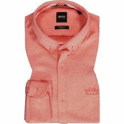 Bestes Angebot ⭐ BOSS Hemd Biado 50452429/646 Regular Fit, Baumwolle, Rot meliert, Erdbeerrot 🔔