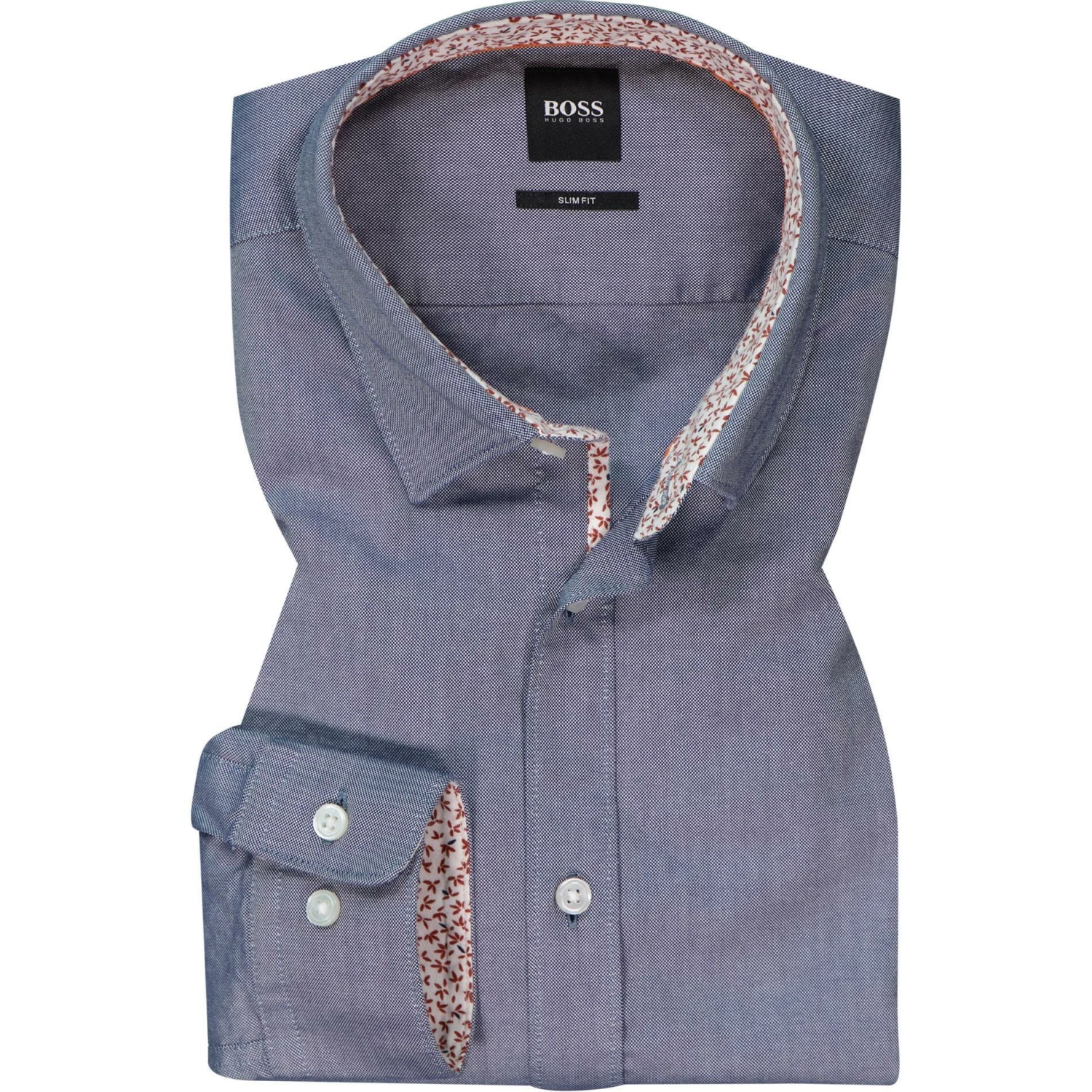 Auslauf 😉 BOSS Hemd Ronni 50453000/410 Slim Fit, Baumwolle, Navy meliert, Navy ⌛ 1 Auslauf 😉 BOSS Hemd Ronni 50453000/410 Slim Fit, Baumwolle, Navy meliert, Navy ⌛