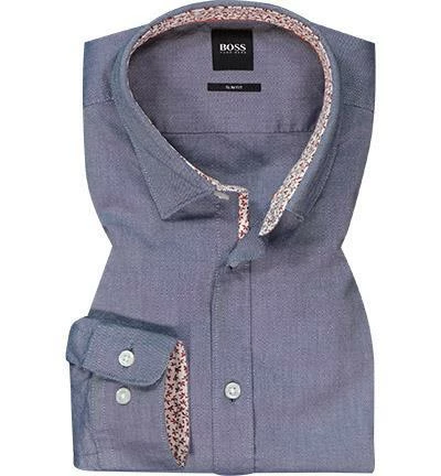 Auslauf 😉 BOSS Hemd Ronni 50453000/410 Slim Fit, Baumwolle, Navy meliert, Navy ⌛ 2 Auslauf 😉 BOSS Hemd Ronni 50453000/410 Slim Fit, Baumwolle, Navy meliert, Navy ⌛ – Bild 2