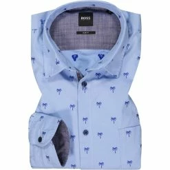 Billig 🌟 BOSS Hemd Magneton 50452862/492 Slim Fit, Baumwolle, Hellblau gemustert, Hellblau 🌟