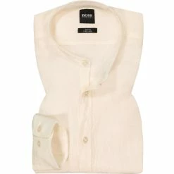 Auslauf ✔️ BOSS Hemd Rolfo 50456278/118 Slim Fit, Reines Leinen, Ecru, Weiß 👍