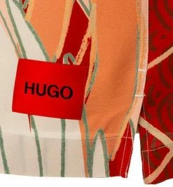 Coupon ✔️ HUGO Hemd Efab 50449723/239 Kurzarmhemd, Straight Fit, Viskose, Multicolor gemustert, Multicolor 😉 -Hemden Verkaufsgeschäft 370838 norm3