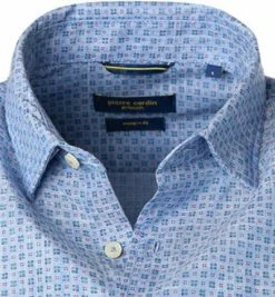 Aktion 👍 Pierre Cardin Hemd 53915/000/27577/9001 Kurzarmhemd, Modern Fit, Baumwolle, Hellblau-rot gemustert, Blau 👏 -Hemden Verkaufsgeschäft 371009 norm2