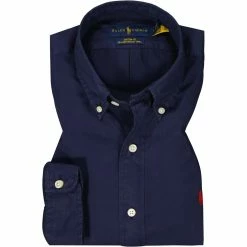 Top 10 ✔️ Polo Ralph Lauren Hemd 710795235/007 Custom Fit, Twill, Navy 🎁