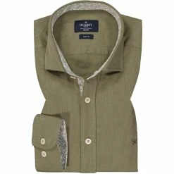 Besorgen 🎁 HACKETT Hemd HM308837/728 Slim Fit, Twill, Olivgrün meliert, Oliv 🎁