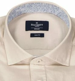 Blitzangebot 😍 HACKETT Hemd HM308837/814 Slim Fit, Twill, Hellbeige, Ecru 💯 -Hemden Verkaufsgeschäft 371629 norm2