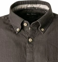 Brandneu 😉 Marc O'Polo Hemd 136 7428 41028/987 Kurzarmhemd, Regular Fit, Reines Leinen, Grau ✔️ -Hemden Verkaufsgeschäft 371808 norm2