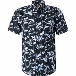 Budget 🎉 Levi's® Hemd 86624/0022 Kurzarmhemd, Baumwolle, Schwarz gemustert, Schwarz-weiß 🔥