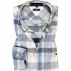 Großhandel 👏 Tommy Hilfiger Hemd MW0MW19044/0LZ Slim Fit, Baumwolle, Grau-blau kariert, Grau-blau 🔔