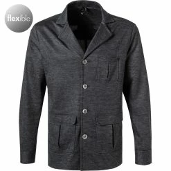 Großhandel 🛒 HILTL Overshirt Jake 14161/1001/42 Regular Fit, Jersey, Anthrazit gemustert , Anthrazit 👍