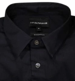Neu 🎉 EMPORIO ARMANI Hemd 8N1C09/1NI9Z/0934 Baumwolle, Nachtblau 💯 -Hemden Verkaufsgeschäft 372855 norm2