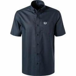 Am billigsten 🔥 Fred Perry Hemd M8502/738 Kurzarmhemd, Oxford, Nachtblau ⭐