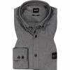 Schlussverkauf 🤩 BOSS Hemd Mabsoot 50462815/001 Slim Fit, Baumwolle, Schwarz meliert, Schwarz 😉