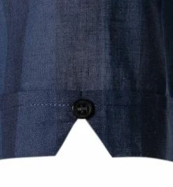 Neu 🎁 Fred Perry Hemd M1675/608 Kurzarmhemd, Baumwolle-Leinen, Navy gestreift, Navy ✨ -Hemden Verkaufsgeschäft 373035 norm3