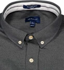 Großhandel 👍 Gant Hemd 3002560/5 Regular Fit, Piqué, Schwarz meliert, Schwarz 👏 -Hemden Verkaufsgeschäft 373101 norm2