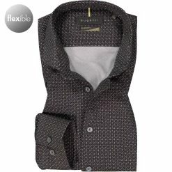 Bester Verkauf 😍 bugatti Hemd 9980/88601/290 Jersey, Schwarz gemustert, Schwarz-gelb ❤️