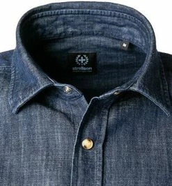 Großhandel 🥰 Strellson 👖 Jeanshemd Callen 30028365/401 Casual Fit, Baumwolle, Dunkelblau meliert, Dunkelblau 🧨 -Hemden Verkaufsgeschäft 373600 norm2