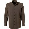 Angebote 😉 OLYMP Luxor Modern Fit 1210/84/28 Hemd, Jersey geruchshemmend, Braun meliert, Braun 🛒
