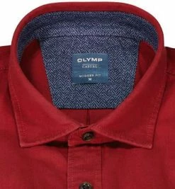 Auslauf ⭐ OLYMP Casual Modern Fit 4018/84/35 Hemd, Baumwolle, Rot 💯 -Hemden Verkaufsgeschäft 373719 norm2