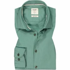 Angebote 😀 OLYMP Casual Level Five Body Fit 3500/84/45 Hemd, Casual Body Fit, Baumwolle, Grün 🤩