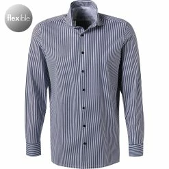 Billig ✨ OLYMP Luxor Modern Fit 1232/84/18 Hemd, Jersey geruchshemmend, Marineblau gestreift, Marine ⌛