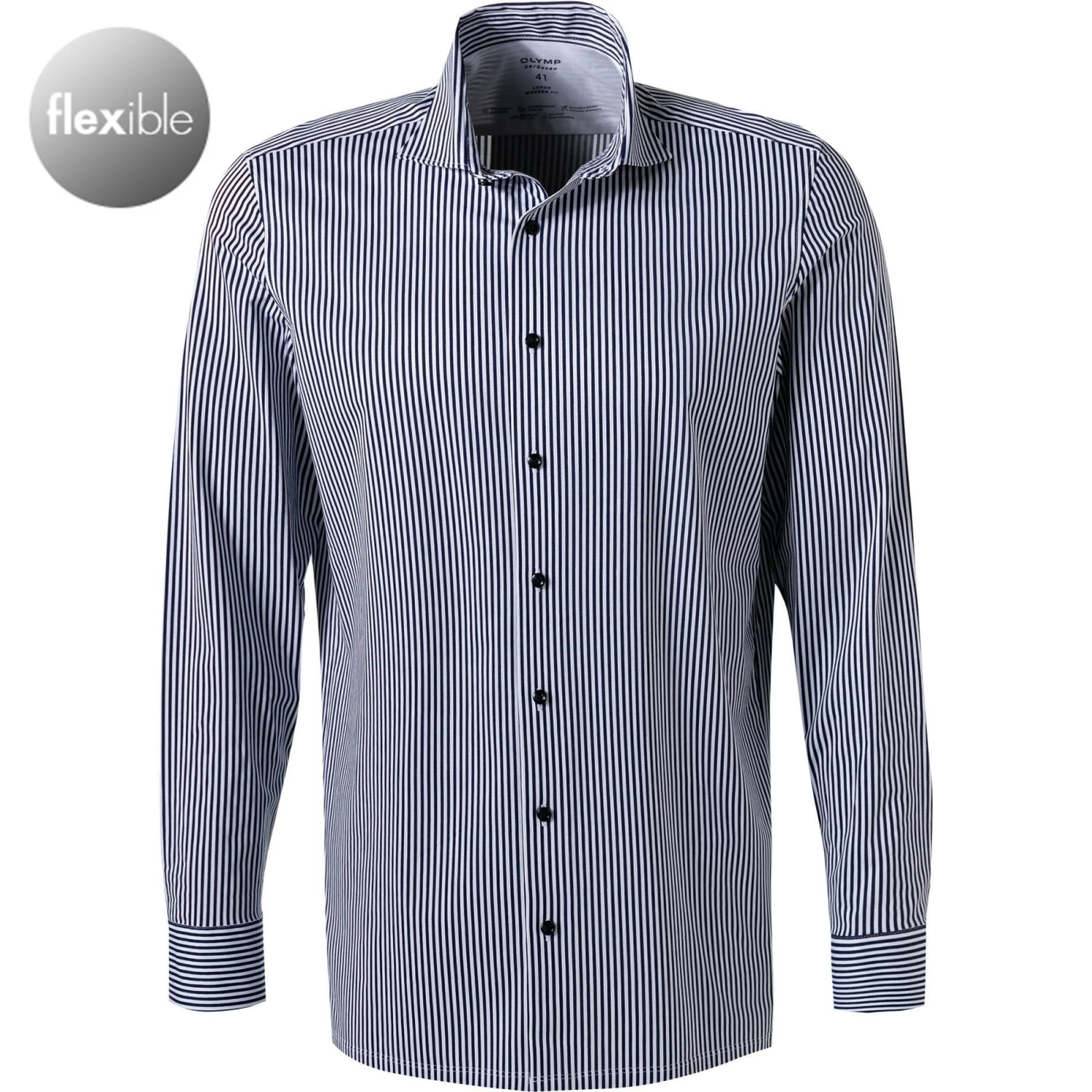 Billig ✨ OLYMP Luxor Modern Fit 1232/84/18 Hemd, Jersey geruchshemmend, Marineblau gestreift, Marine ⌛ 1 Billig ✨ OLYMP Luxor Modern Fit 1232/84/18 Hemd, Jersey geruchshemmend, Marineblau gestreift, Marine ⌛