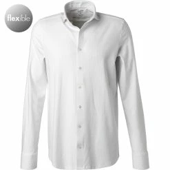 Brandneu 👏 OLYMP Level Five Body Fit 2020/84/00 Hemd, Jersey, Weiß-blau gemustert, Weiß ❤️