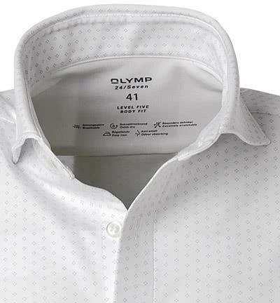 Brandneu 👏 OLYMP Level Five Body Fit 2020/84/00 Hemd, Jersey, Weiß-blau gemustert, Weiß ❤️ 3 Brandneu 👏 OLYMP Level Five Body Fit 2020/84/00 Hemd, Jersey, Weiß-blau gemustert, Weiß ❤️ – Bild 3