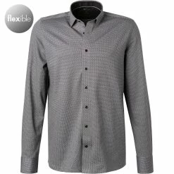 Schlussverkauf 😀 OLYMP Luxor Modern Fit 1228/84/63 Hemd, Jersey geruchshemmend, Silbergrau gemustert, Silbergrau 🧨