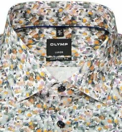 Blitzangebot 😍 OLYMP Luxor Modern Fit 1282/84/24 Hemd, Baumwolle, Multicolour gemustert, Caramel 🥰 -Hemden Verkaufsgeschäft 373757 norm2