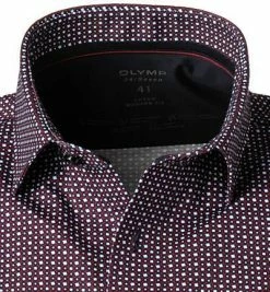 Beste Bewertungen von 🛒 OLYMP Luxor Modern Fit 1234/84/37 Hemd, Jersey, Bordeaux gemustert, Bordeaux 🤩 -Hemden Verkaufsgeschäft 373759 norm2