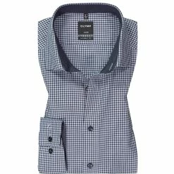 Schlussverkauf ✔️ OLYMP Luxor Moder Fit 1318/84/18 Hemd, Modern Fit, Baumwolle, Marine kariert, Marine ⭐