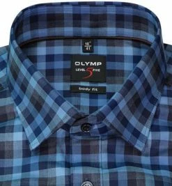 Rabatt 🎉 OLYMP Level Five Body Fit 2088/84/11 Hemd, Baumwolle, Blau kariert , Bleu 👏 -Hemden Verkaufsgeschäft 373781 norm2