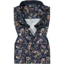 Top 10 ❤️ OLYMP Level Five Body Fit 2092/84/18 Hemd, Baumwolle, Marineblau gemustert, Marine 🧨