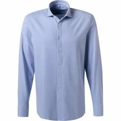 Rabatt 🎁 OLYMP Level Five Body Fit 69EL 2006/89/11 Hemd, Jersey geruchshemmend, Extra langer Arm, Bleu meliert, Bleu 🥰