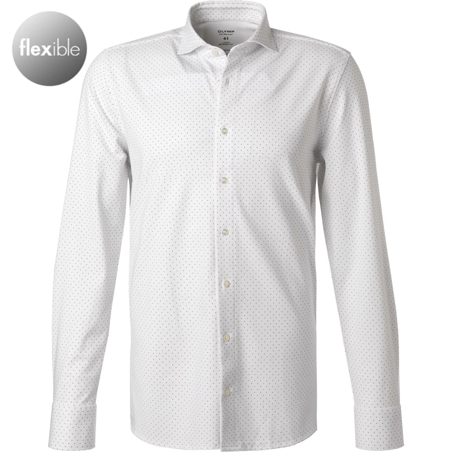 Top 10 ✨ OLYMP Luxor Modern Fit 1224/84/00 Hemd, Jersey geruchshemmend, Weiß-blau gemustert, Weiß 😀 1 Top 10 ✨ OLYMP Luxor Modern Fit 1224/84/00 Hemd, Jersey geruchshemmend, Weiß-blau gemustert, Weiß 😀