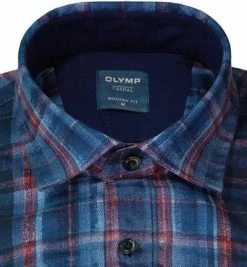 Aktion 🥰 OLYMP Casual Modern Fit 4054/84/18 Hemd, Baumwolle, Marine-rot kariert, Marine 🥰 -Hemden Verkaufsgeschäft 373827 norm2