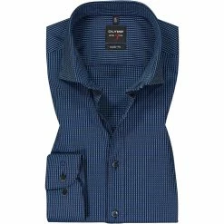 Blitzangebot ✔️ OLYMP Level Five Body Fit 2084/84/18 Hemd, Baumwolle, Marineblau gemustert, Marine 🧨