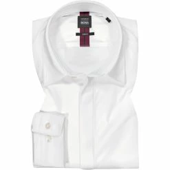 Schlussverkauf 👍 BOSS Hemd Rick 50465323/100 Slim Fit, Mikrofaser-Stretch, Weiß 🔔