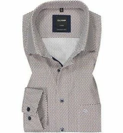 Großhandel 🔔 OLYMP Luxor Modern Fit 69EL 1270/89/28 Hemd, Baumwolle, Extra langer Arm, Braun-blau gemustert, Braun 🌟 -Hemden Verkaufsgeschäft 373847 norm