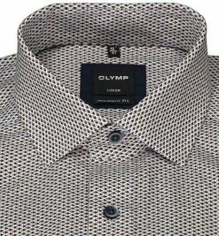 Großhandel 🔔 OLYMP Luxor Modern Fit 69EL 1270/89/28 Hemd, Baumwolle, Extra langer Arm, Braun-blau gemustert, Braun 🌟 -Hemden Verkaufsgeschäft 373847 norm2