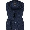 Am billigsten 🔔 OLYMP Level Five Body Fit 2140/84/18 Hemd, Baumwolle, Marineblau gemustert, Marine 🎉