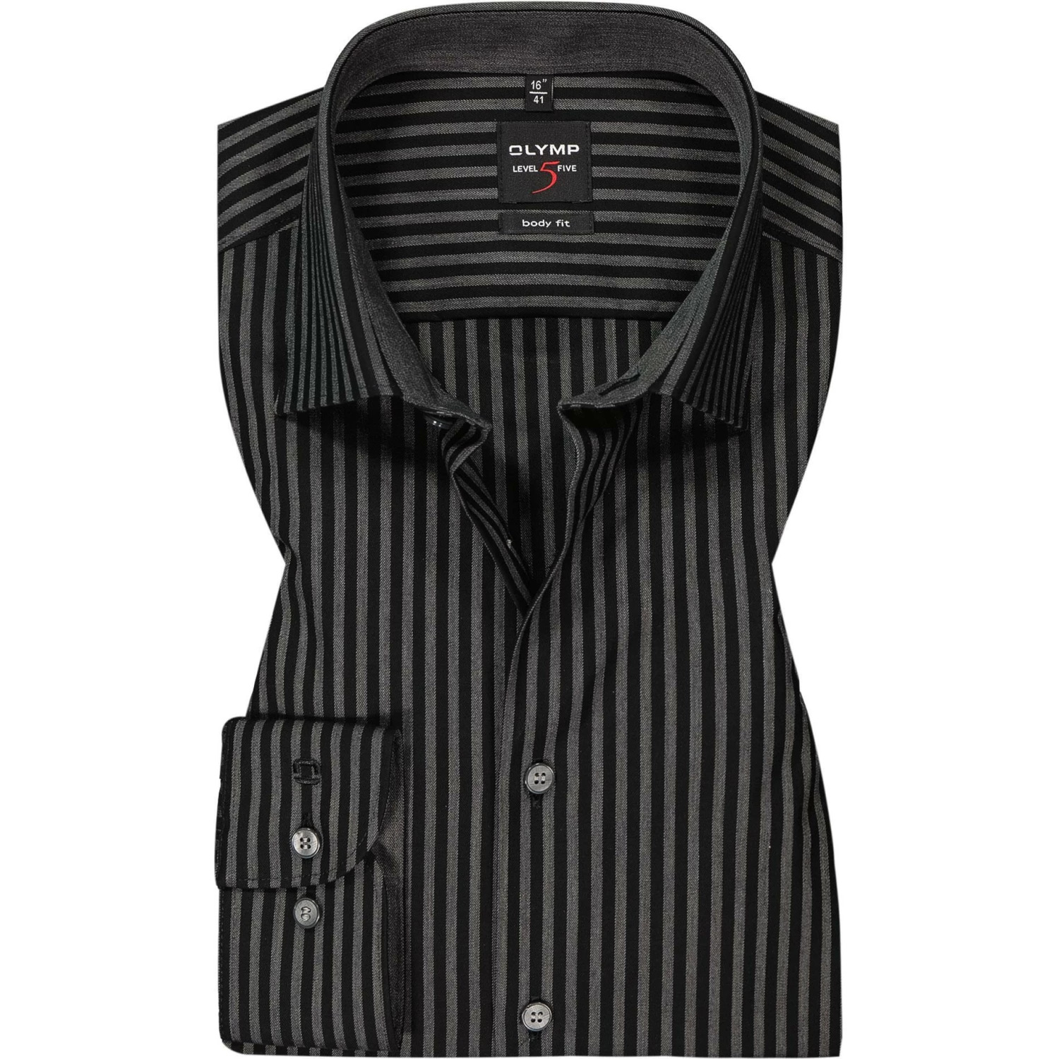 Angebote 🌟 OLYMP Level Five Body Fit 2138/84/68 Hemd, Baumwolle, Schwarz-grau gestreift, Schwarz 🔥 1 Angebote 🌟 OLYMP Level Five Body Fit 2138/84/68 Hemd, Baumwolle, Schwarz-grau gestreift, Schwarz 🔥