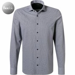 Neu 🔔 OLYMP No. Six Super Slim 2520/84/68 Hemd, Super Slim Fit, Jersey geruchshemmend, Schwarz-weiß, Schwarz ✔️