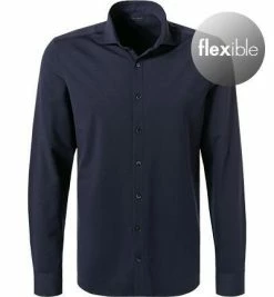 Coupon 😀 OLYMP No. Six Super Slim 2502/84/18 Hemd, Super Slim Fit, Jersey geruchshemmend, Marine 🛒 -Hemden Verkaufsgeschäft 373888 norm